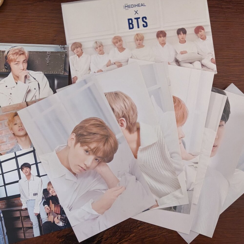 BTS x Mediheal photocard set